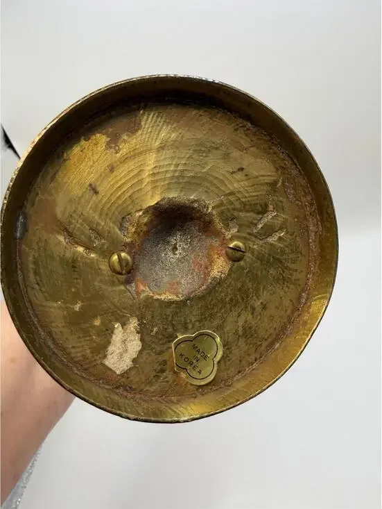 Set Of 2 Vintage Brass Egret Herons MCM Korea - Picture 7 of 8